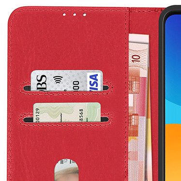 Avizar Étui Huawei P smart 2021 Protection avec Porte-carte Fonction Support Rouge pas cher