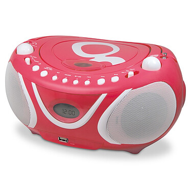 No Name 477148 - Lecteur CD MP3 enfant avec port USB - rose et blanc