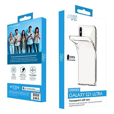 Avis Myway Coque pour Samsung Galaxy S21 Ultra Souple en TPU Transparent