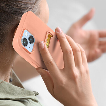 Avis Avizar Coque pour iPhone 14 Plus Silicone Souple Porte-carte Fine Légère  rose