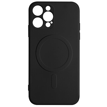 Avizar Coque Magsafe iPhone 12 Pro Silicone Souple Intérieur Soft-touch Mag Cover  noir