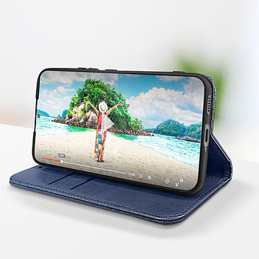 Avizar Housse pour Samsung Galaxy S22 Clapet Portefeuille Fonction Support Vidéo  bleu pas cher