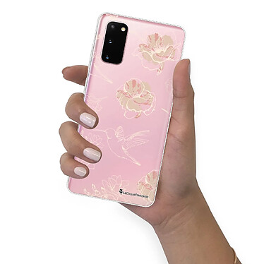 LaCoqueFrançaise Coque Samsung Galaxy S20 360 intégrale transparente Motif Fleurs Blanches Tendance pas cher