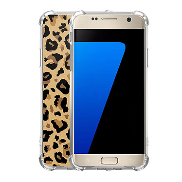 Avis Evetane Coque Samsung Galaxy S7 anti-choc souple angles renforcés transparente Motif Léopard Beige