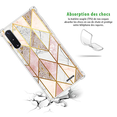 Avis Evetane Coque Samsung Galaxy Note 10 anti-choc souple angles renforcés transparente Motif Marbre Rose Losange