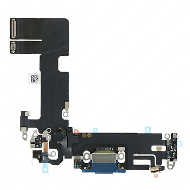 Clappio Connecteur de Charge pour iPhone 13 de Remplacement Connecteur Lightning Microphone intégré Bleu