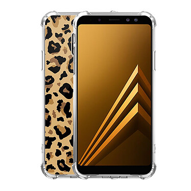 Avis Evetane Coque Samsung Galaxy A8 2018 anti-choc souple angles renforcés transparente Motif Léopard Beige