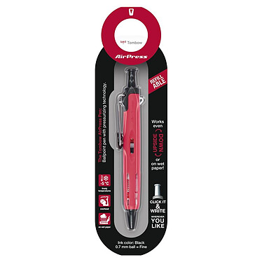 TOMBOW Stylo Bille Tout Terrain AirPress Pen rouge x 5