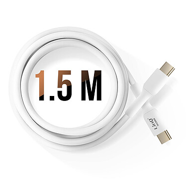 Avis LinQ Câble USB C 100W Transfert Rapide 20Gbps 1.5m pour Ordinateur Portable Blanc