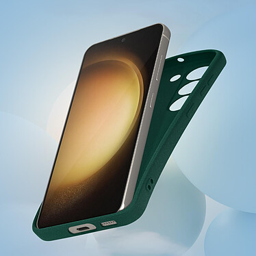 Avis Avizar Coque pour Samsung Galaxy S23 Silicone Flexible avec Détails pointillés  vert