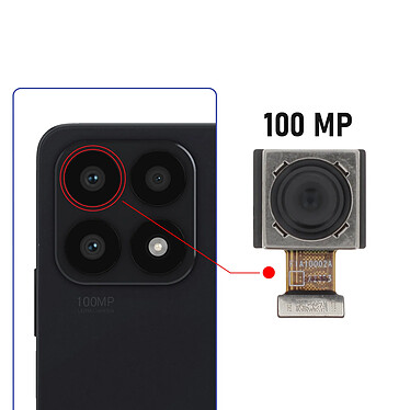 Avis Clappio Caméra Arrière Grand angle pour Honor X8a 100MP Noir