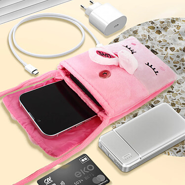 Acheter Avizar Pochette Bandoulière pour Smartphone en Tissu Design Lapin  Rose