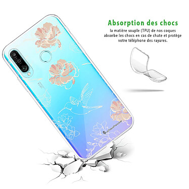 Avis LaCoqueFrançaise Coque Huawei P30 Lite/ P30 Lite XL 360 intégrale transparente Motif Fleurs Blanches Tendance