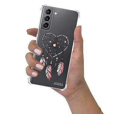 Evetane Coque Samsung Galaxy S21 5G anti-choc souple angles renforcés transparente Motif Attrape coeur pas cher