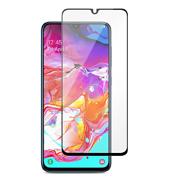 Tiger Verre de protection d'écran pour Samsung Galaxy A70 Incurvé Antichoc Transparent