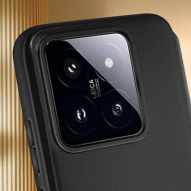 Acheter Made for Xiaomi Étui pour Xiaomi 14 Porte-cartes Skin Touch Bordure Caméra Surélevée Noir