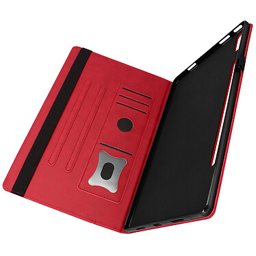 Avizar Étui pour Lenovo Tab P12 Pro Clapet Porte-cartes Fonction Support Vidéo rouge