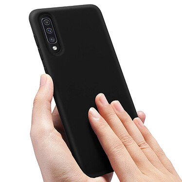 Avizar Coque Samsung Galaxy A50 Silicone Semi-rigide Mat Finition Soft Touch Noir pas cher