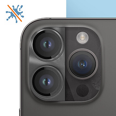 Enkay Verre Trempé Caméra pour iPhone 15 Pro et 15 Pro Max  Contour Noir pas cher