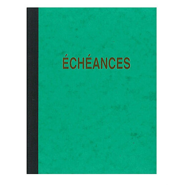 Avis ELVE Cahier piqûre 'Echéances' 230 x 180 mm vertical 24 lignes 96 pages