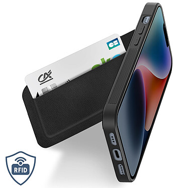 Dux Ducis Coque MagSafe pour iPhone 15 Plus Rangement cartes anti RFID  Rafi Noir pas cher