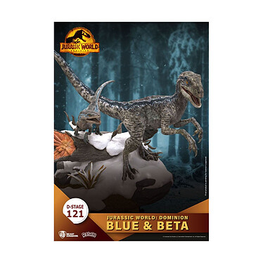 Jurassic World : Le Monde d'après - Diorama D-Stage Blue & Beta 13 cm pas cher