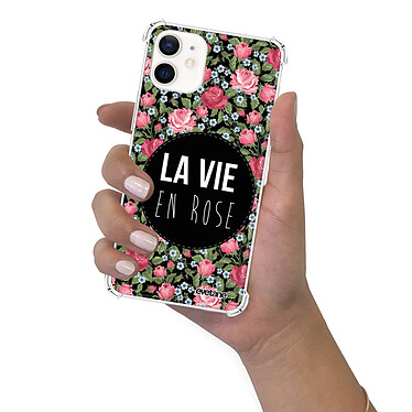 Evetane Coque iPhone 12 mini anti-choc souple angles renforcés transparente Motif La Vie en Rose pas cher