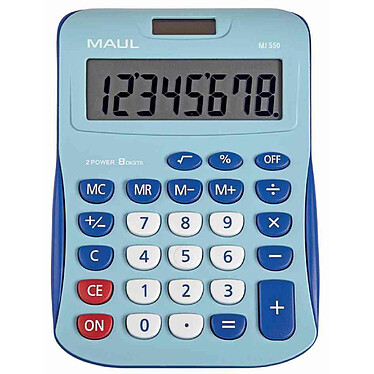 MAUL Calculatrice de bureau MJ 550, 8 chiffres, bleu clair