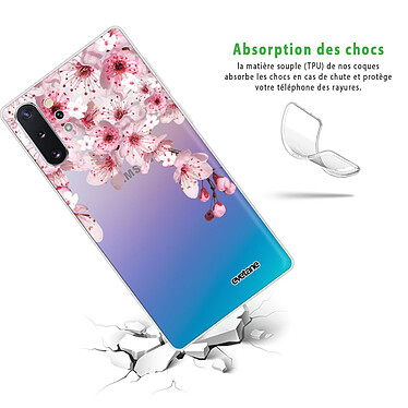Avis Evetane Coque Samsung Galaxy Note 10 Plus 360 intégrale transparente Motif Cerisier Tendance