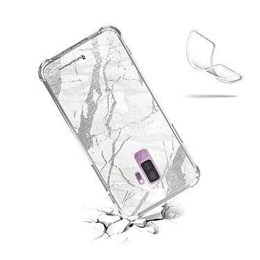 Acheter LaCoqueFrançaise Coque Samsung Galaxy S9 Plus anti-choc souple angles renforcés transparente Motif Marbre gris