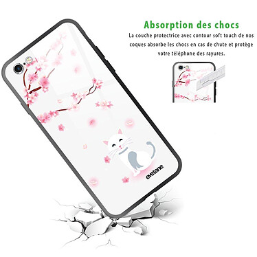 Avis Evetane Coque iPhone 6/6s Coque Soft Touch Glossy Chat et Fleurs Design