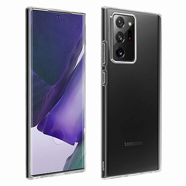 Avizar Coque Galaxy Note 20 Ultra Souple et Film Verre Trempé Dureté 9H transparent