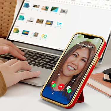 Avis Avizar Coque pour iPhone 13 Pro Max Silicone flashy Béquille pliable Système magnétique  rouge