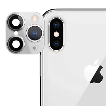 Avizar Faux Appareil Photo iPhone 11 Pro Autocollant Protège Caméra en Verre Blanc