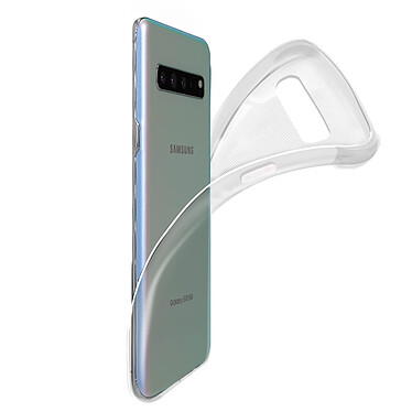 Avizar Coque Samsung Galaxy S10 5G Flexible Antichoc Coins Bumper Transparent pas cher
