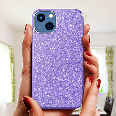 Acheter Avizar Coque iPhone 13 Paillette Amovible Silicone Semi-rigide violet