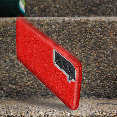 Acheter Avizar Coque pour Samsung Galaxy S21 Paillette Amovible Silicone Semi-rigide rouge