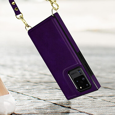 Acheter Avizar Coque Cordon Samsung Galaxy S20 Ultra Multifonction Avec Lanière - violet