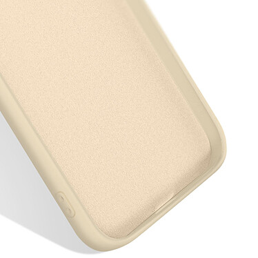 Avizar Coque iPhone 13 Silicone Semi-Rigide avec Finition Soft Touch blanc cassé pas cher