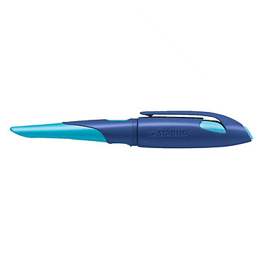 STABILO Stylo plume - EASYbirdy - Stylo ergonomique rechargeable - Bleu/Azur - Gaucher