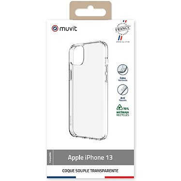 Avis Muvit Coque pour iPhone 13 Recyclée Transparent