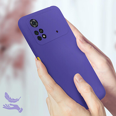 Acheter Avizar Coque pour Xiaomi Poco M4 Pro 4G Silicone Semi-rigide Finition Soft-touch Fine  violet