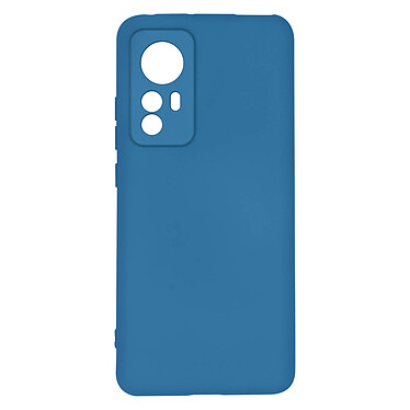 Avizar Coque pour Xiaomi 12 et 12X Silicone Semi-rigide Finition Soft-touch Fine bleu