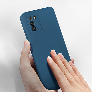 Acheter Avizar Coque Samsung Galaxy A03s Silicone Semi-rigide Finition Soft-touch Fine Bleu