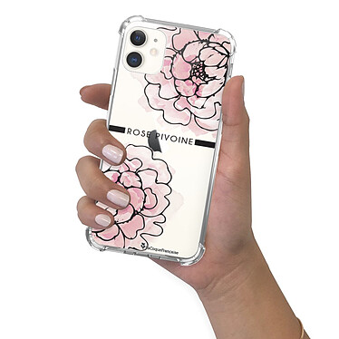 LaCoqueFrançaise Coque iPhone 11 anti-choc souple angles renforcés transparente Motif Rose Pivoine pas cher