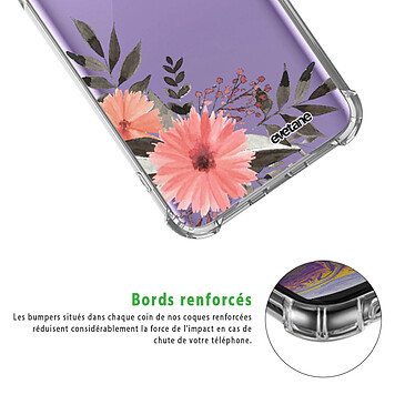Acheter Evetane Coque Samsung Galaxy S9 anti-choc souple angles renforcés transparente Motif Fleurs roses