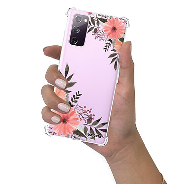 Evetane Coque Samsung Galaxy S20 FE anti-choc souple angles renforcés transparente Motif Fleurs roses pas cher