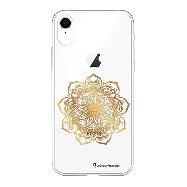 LaCoqueFrançaise Coque iPhone Xr silicone transparente Motif Mandala Or ultra resistant