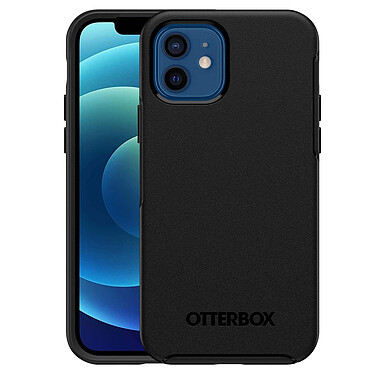 OtterBox Coque  pour iPhone 12 / 12 Pro Antichoc MagSafe Symmetry Series+ Noir mat