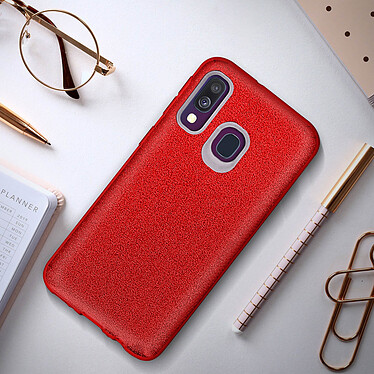 Avis Avizar Coque pour Samsung Galaxy A40 Paillette Amovible Silicone Semi-rigide rouge
